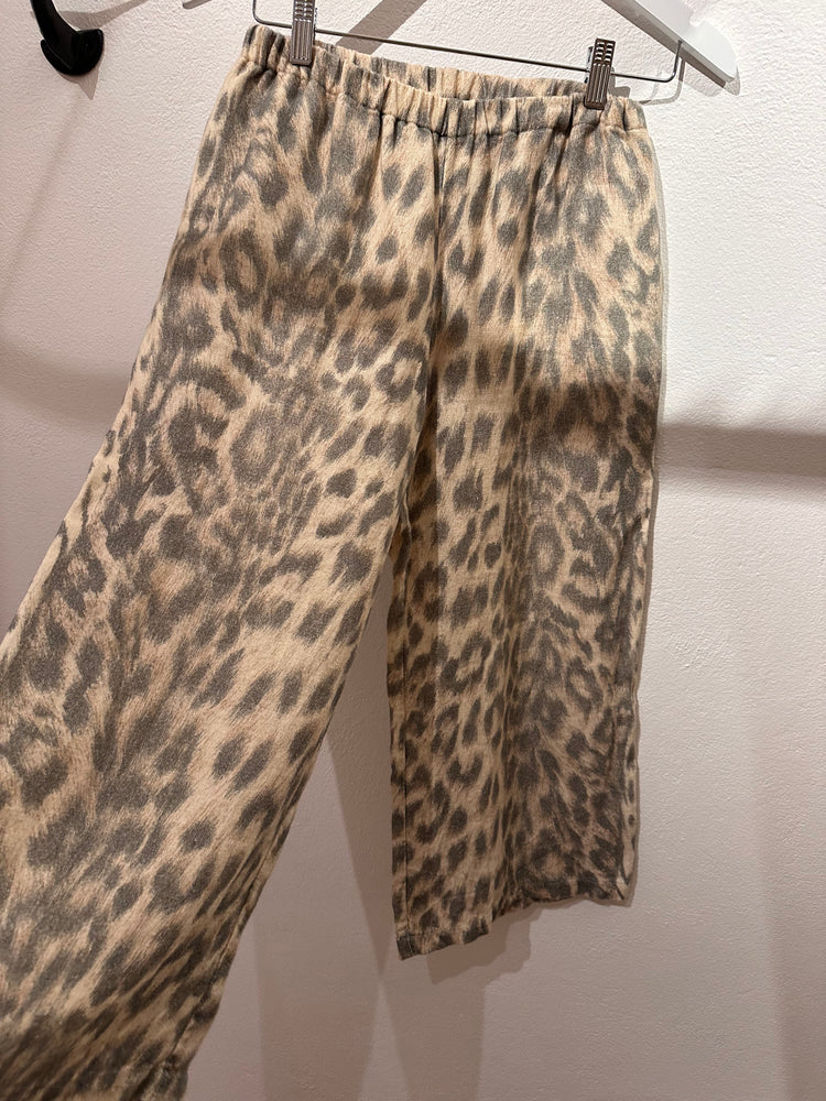 
                  
                    SARAH JANE CLARKE Linen Leopard Pants
                  
                