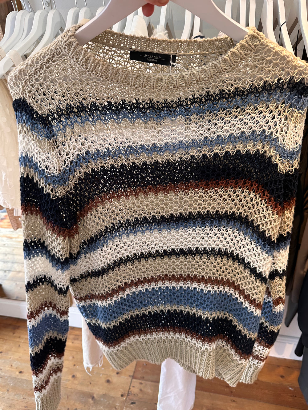MAX MARA Linen striped knit jumper xsmall