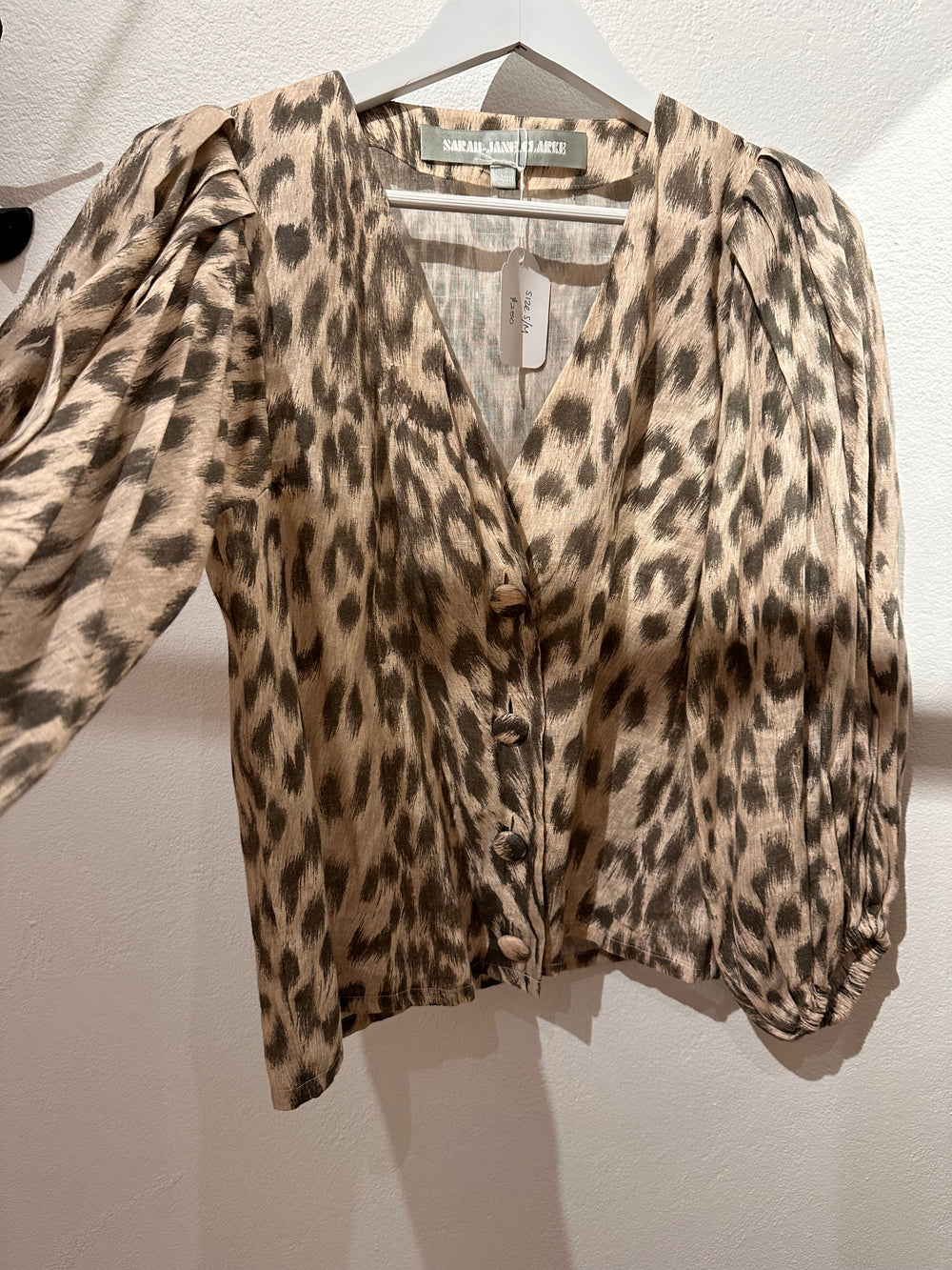 SARAH JANE CLARKE Leopard Jacket/Shirt S/M