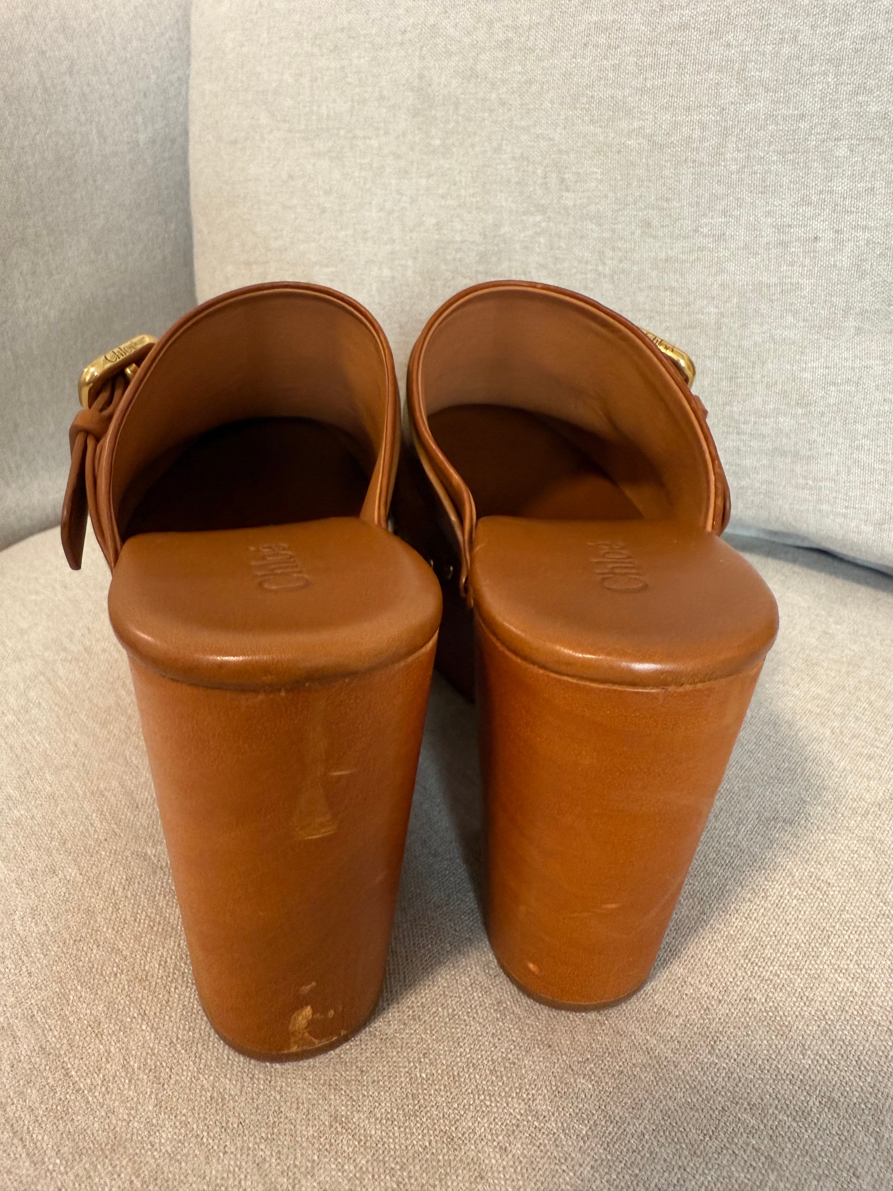 CHLOE Jeannette Wedge Clog 39