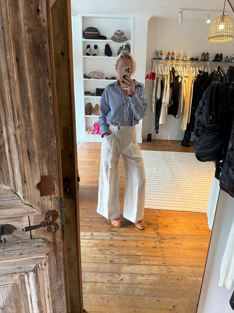 
                  
                    SHONA JOY Neutral linen cross zip pants 8
                  
                