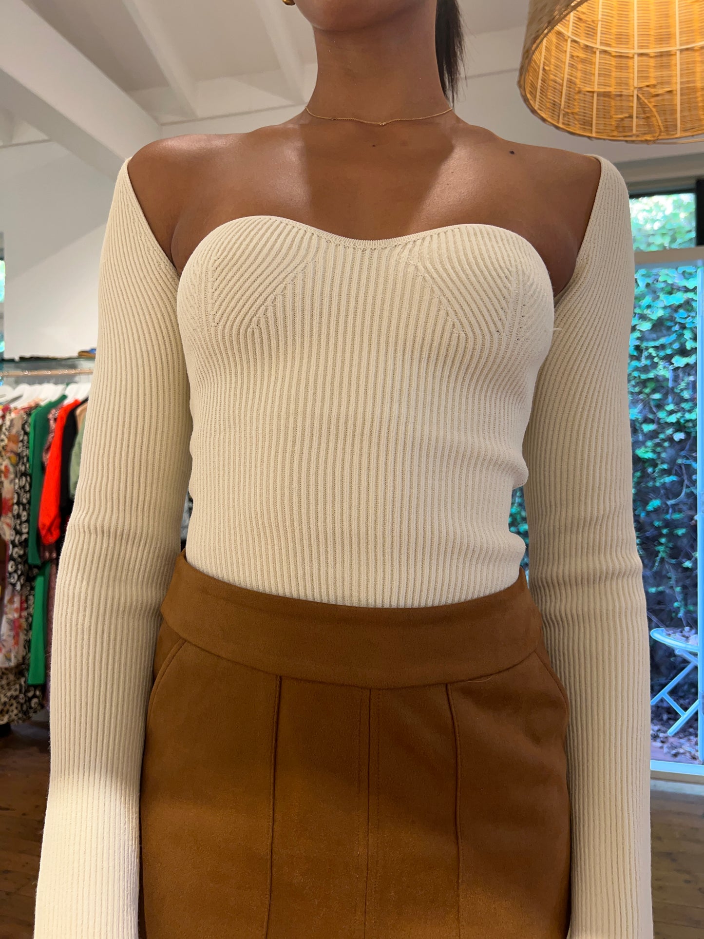 
                  
                    KHAITE Crème ribbed top Small
                  
                