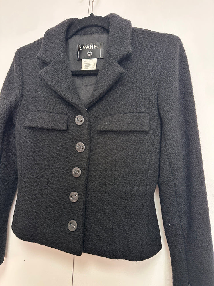 
                  
                    CHANEL Wool blend Crop Jacket 36
                  
                