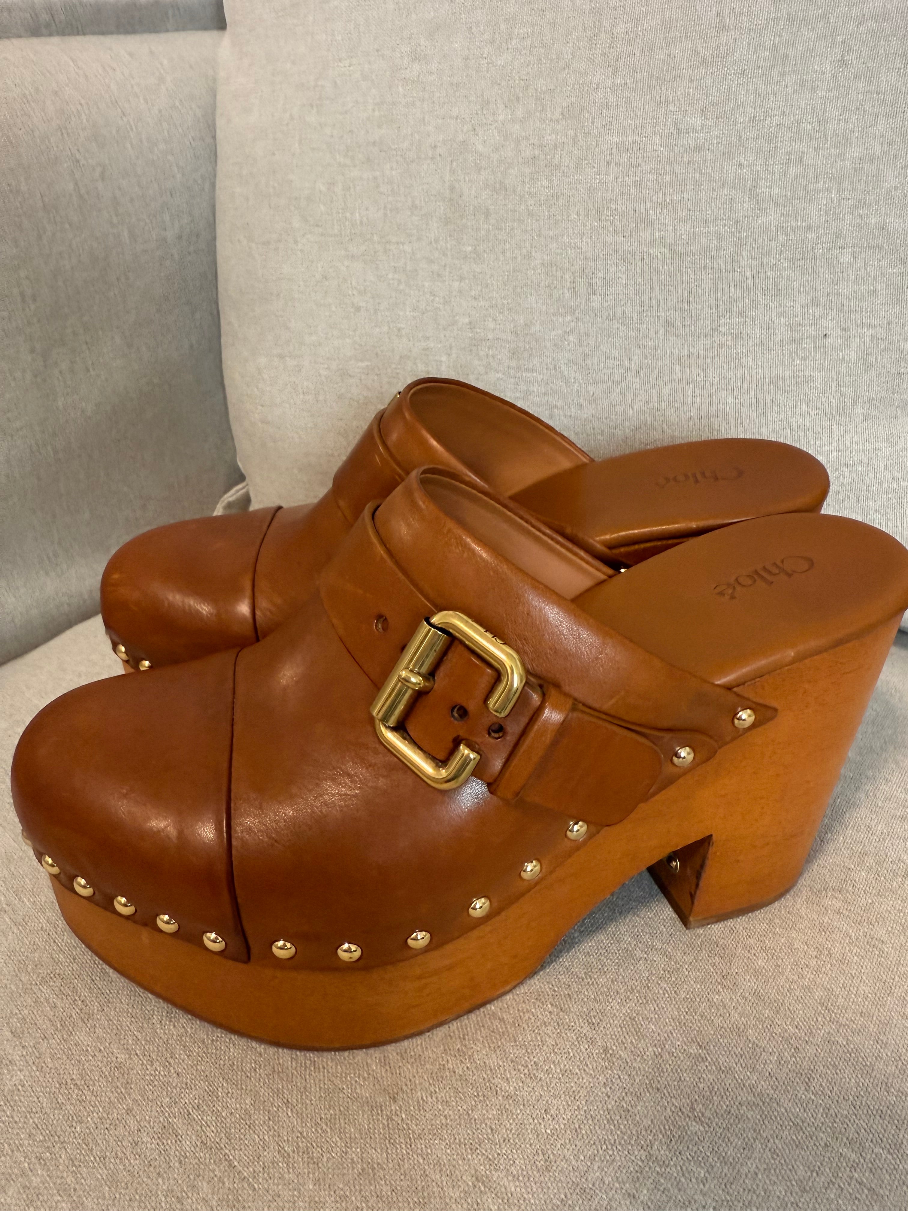 CHLOE Jeannette Wedge Clog 39