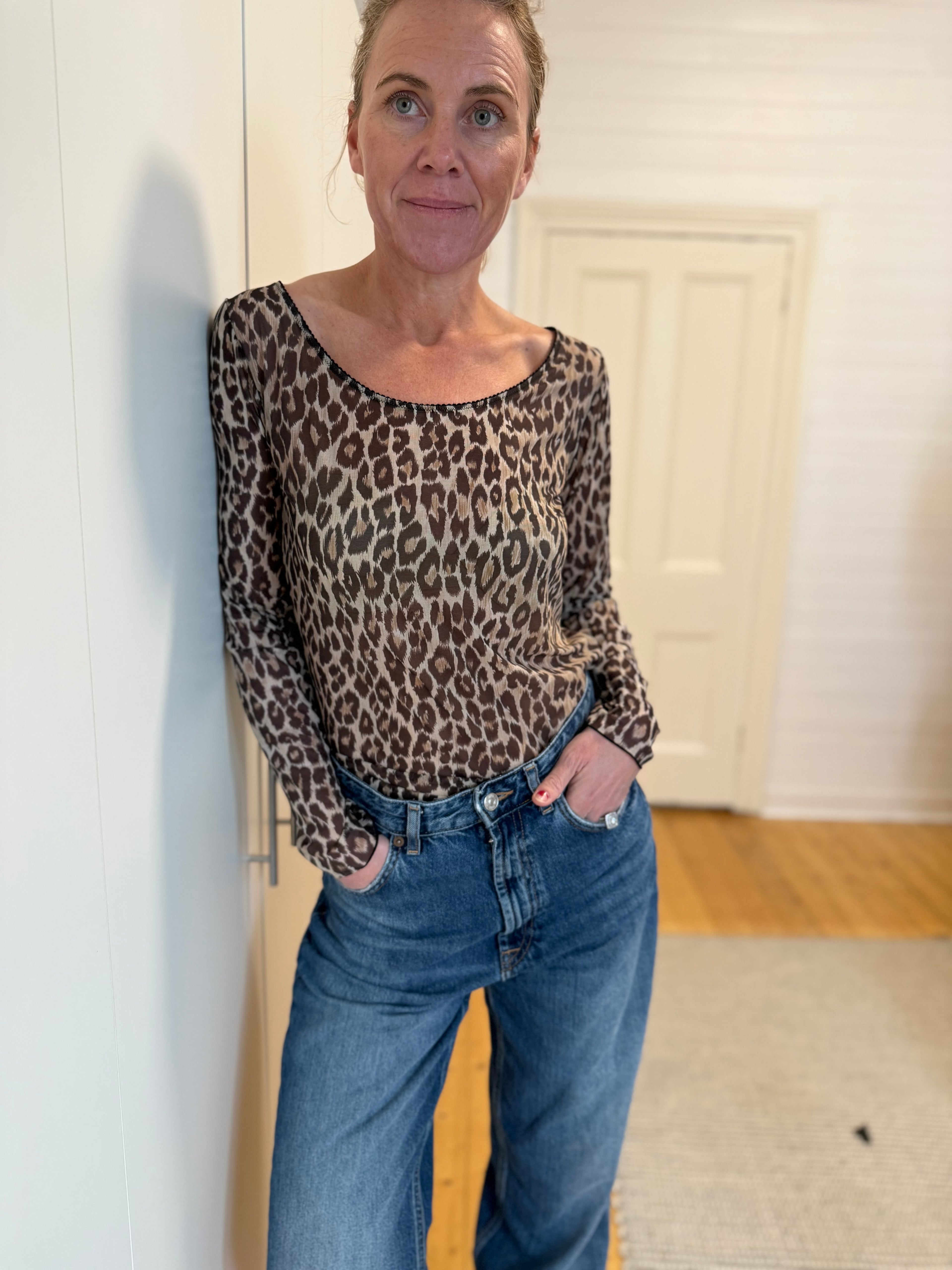 DOLCE  & GABBANA Leopard Mesh Top