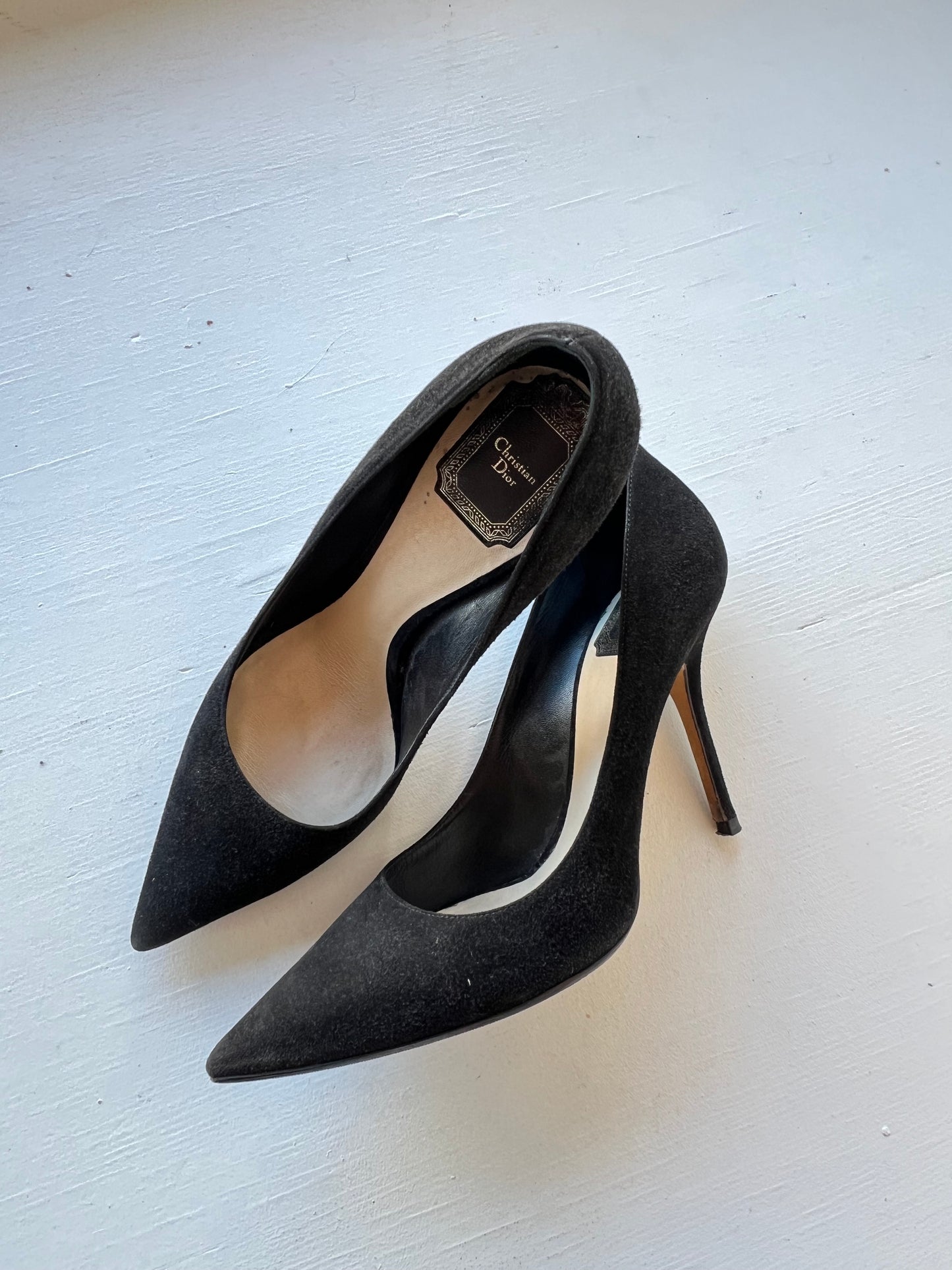 
                  
                    DIOR Black Suede Heels 38.5
                  
                