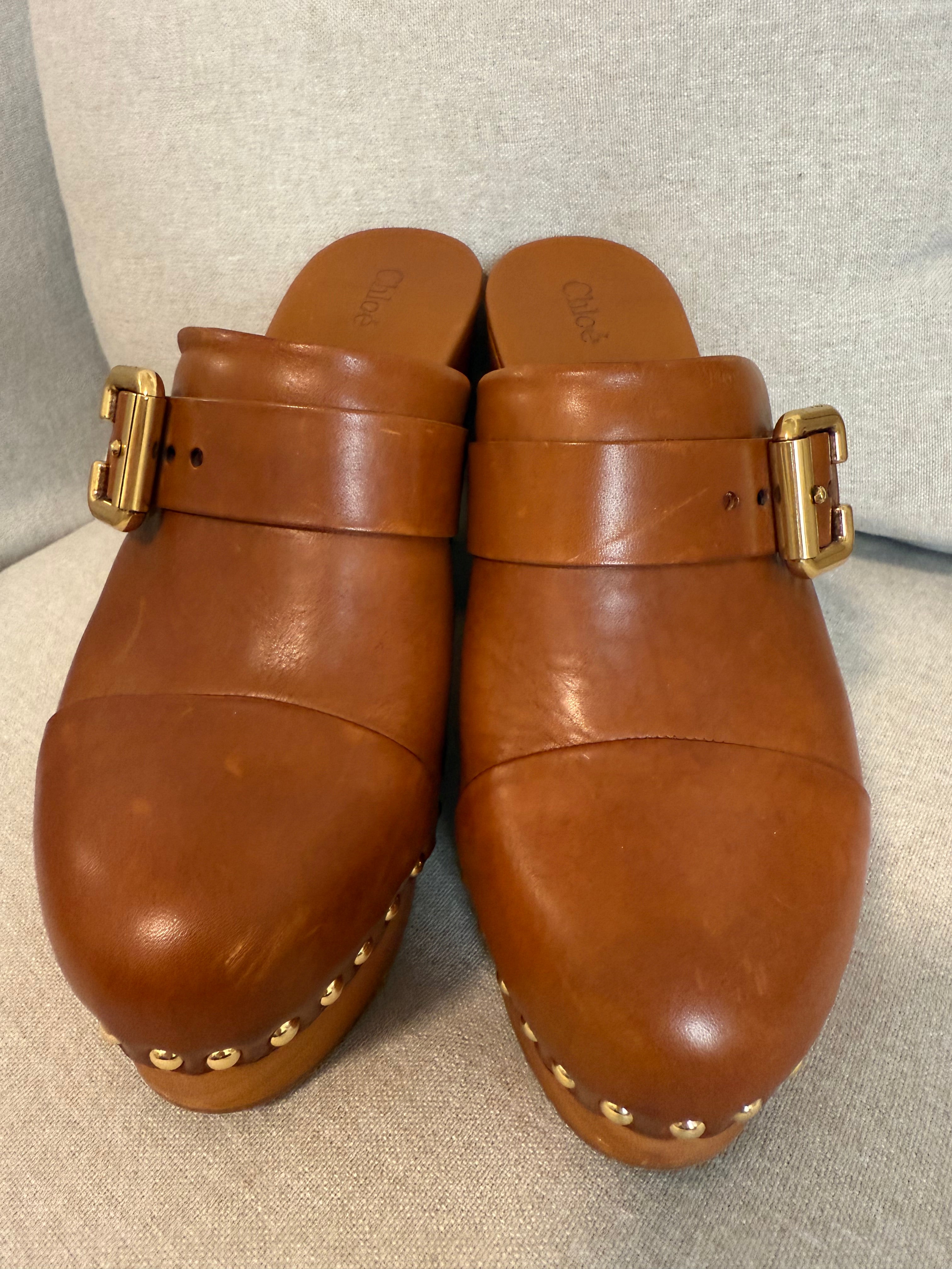 CHLOE Jeannette Wedge Clog 39