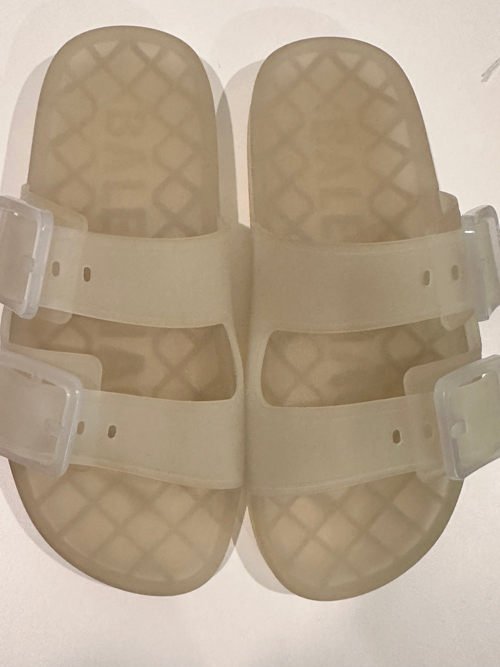 BALENCIAGA	Mallorca Transparent Dual Buckle Slide 37