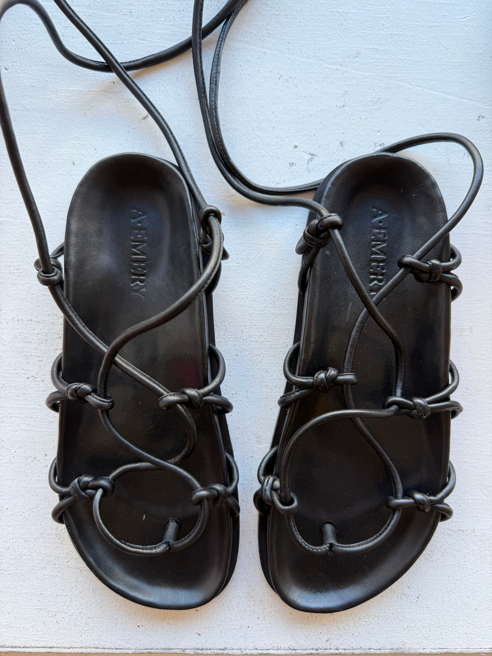 AEMERY Tuli Black Sandals Size 40