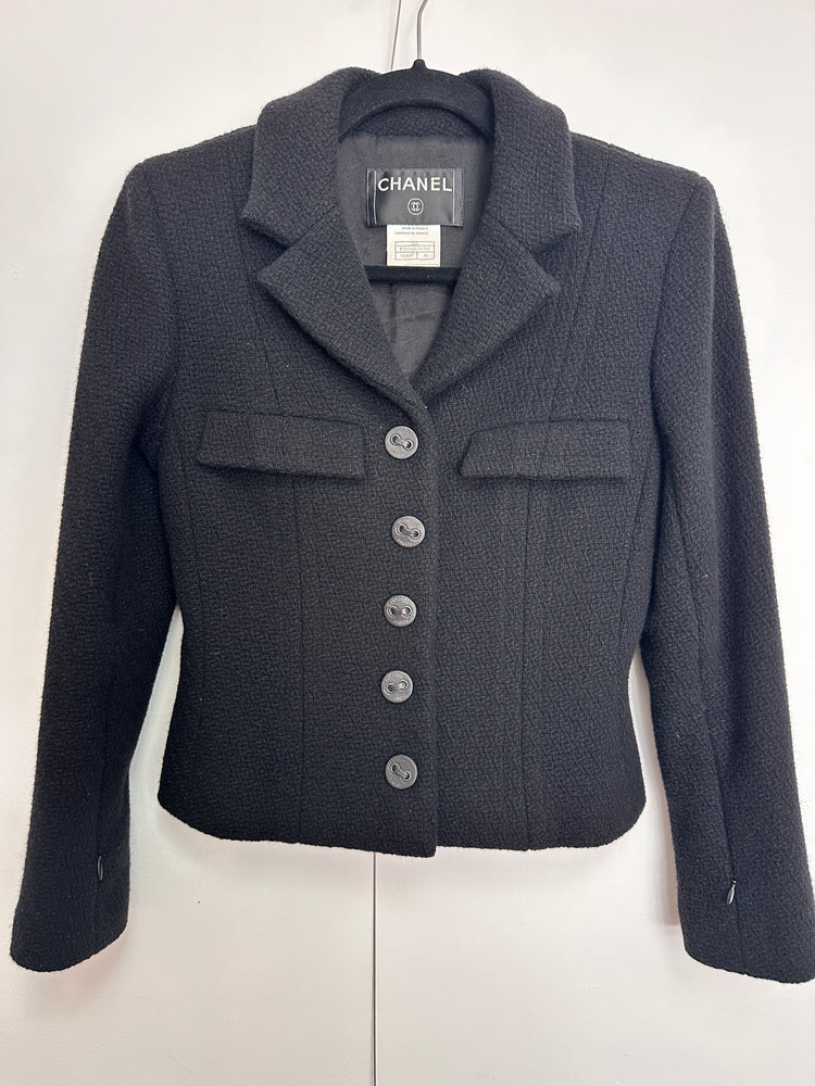 
                  
                    CHANEL Wool blend Crop Jacket 36
                  
                