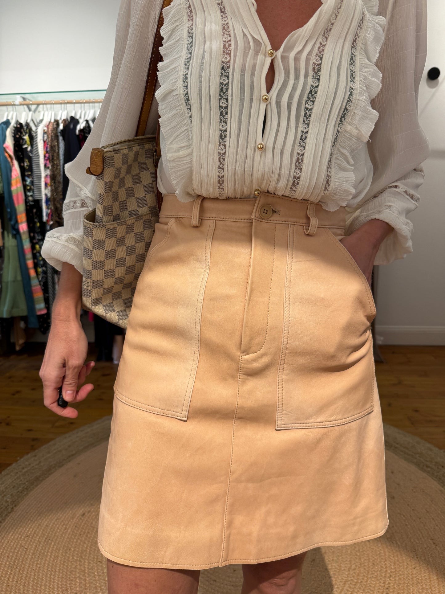 
                  
                    SCANLAN THEODORE Leather Mini Skirt 6
                  
                