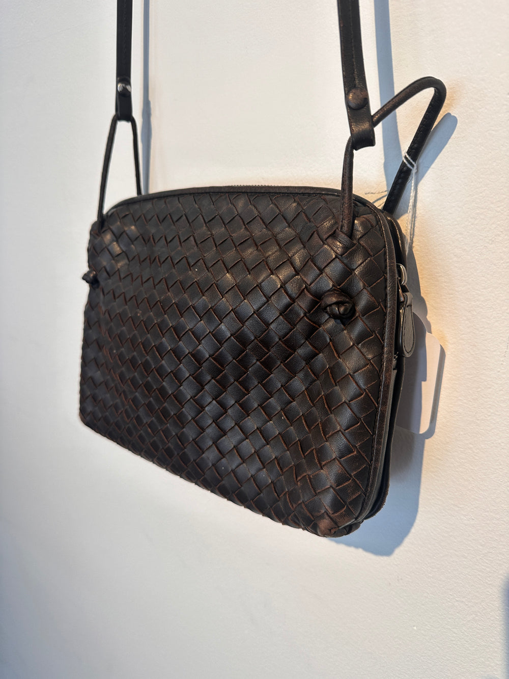 BOTTEGA VENETA Brown Leather Nodini Crossbody Bag