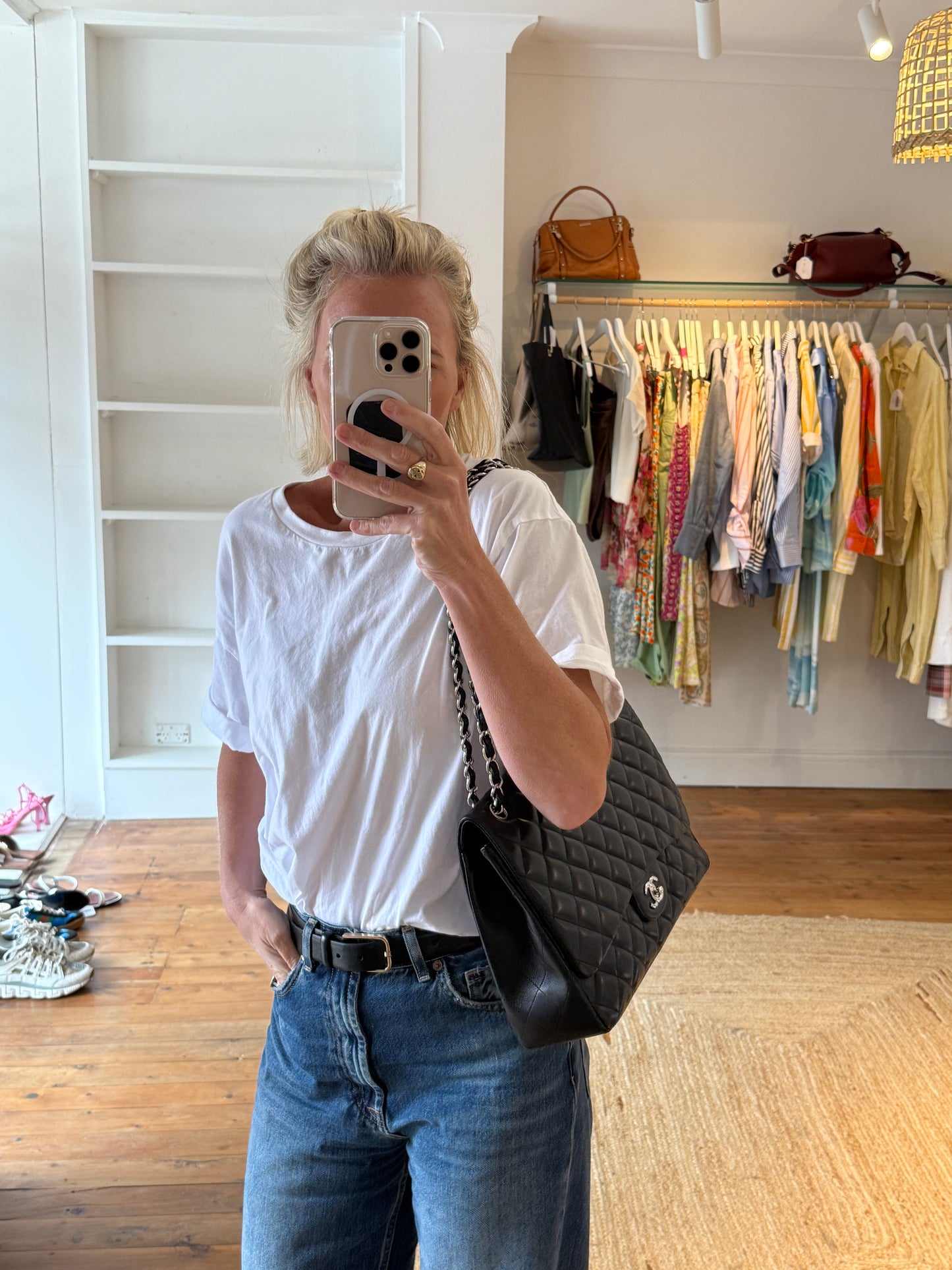 
                  
                    CHANEL Single Flap Lambskin Jumbo Bag
                  
                