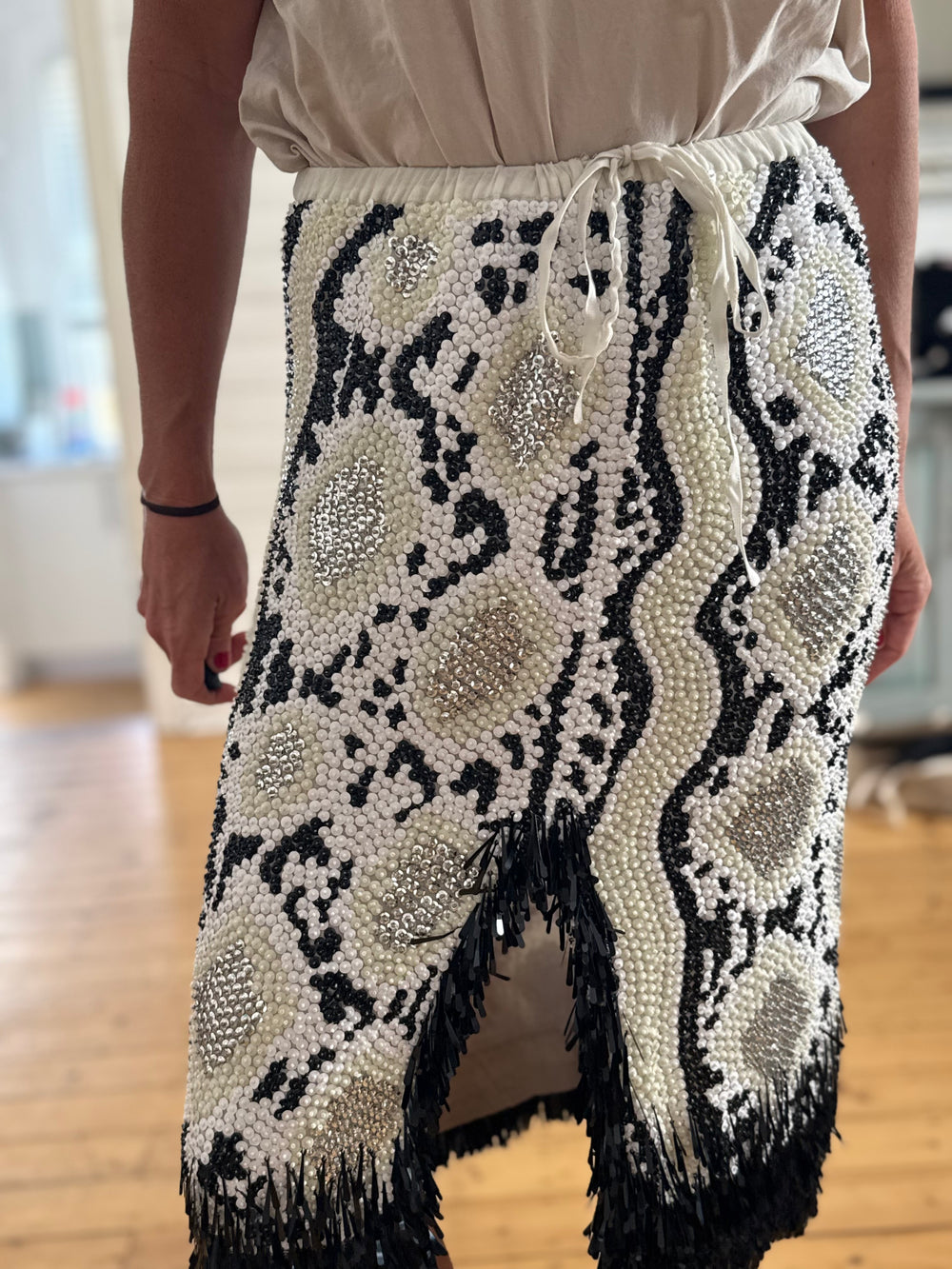 DRIES VAN NOTEN Beadedskirt