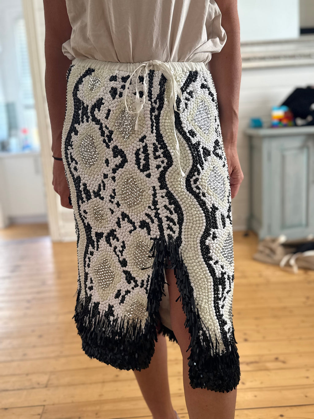 DRIES VAN NOTEN Beadedskirt