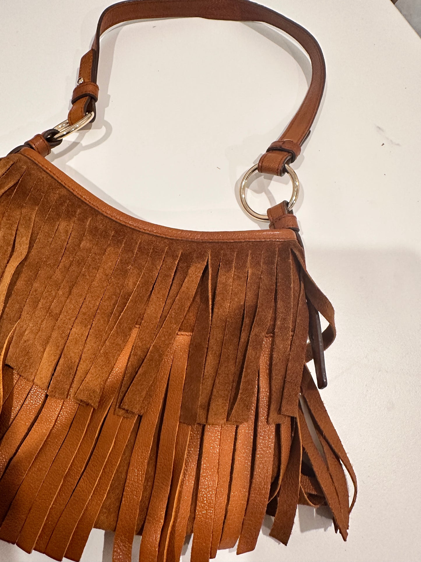 
                  
                    SAINT LAURENT Fringe Suede Bag
                  
                