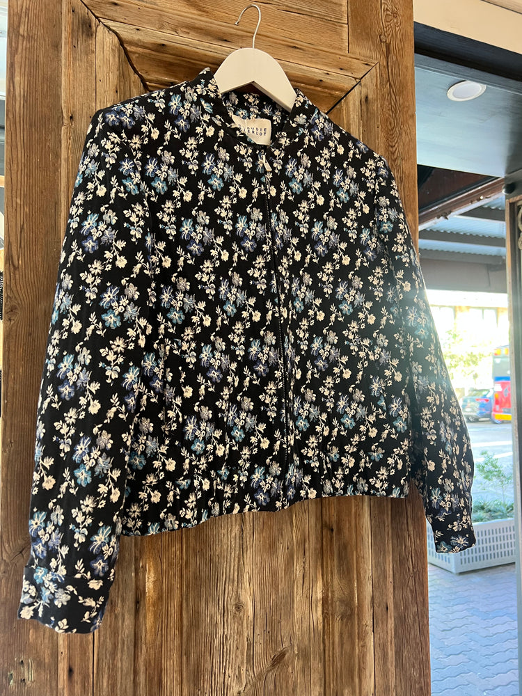 
                  
                    CLAUDIE PIERLOT Navy floral print floral bomber 36
                  
                