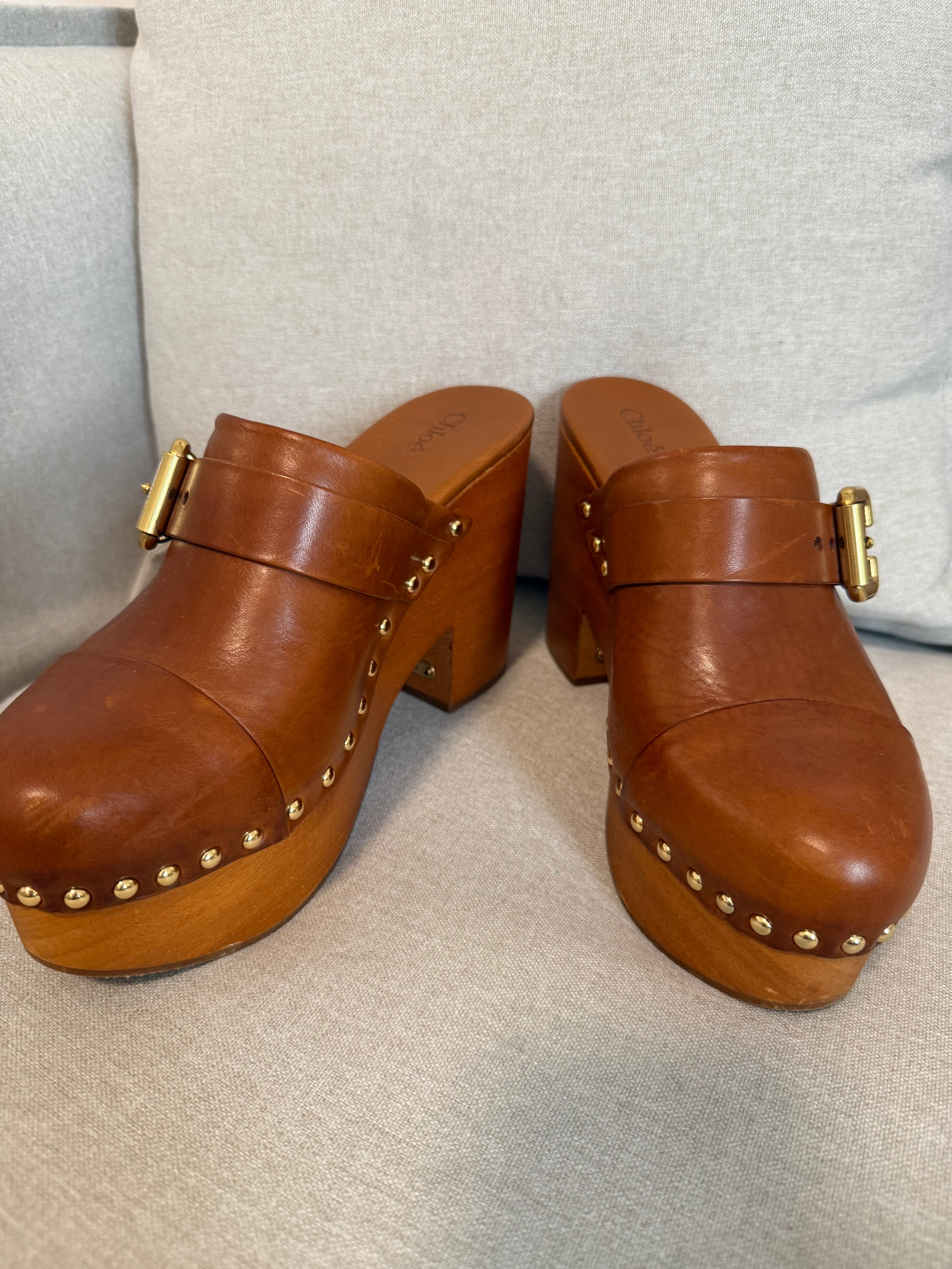 CHLOE Jeannette Wedge Clog 39