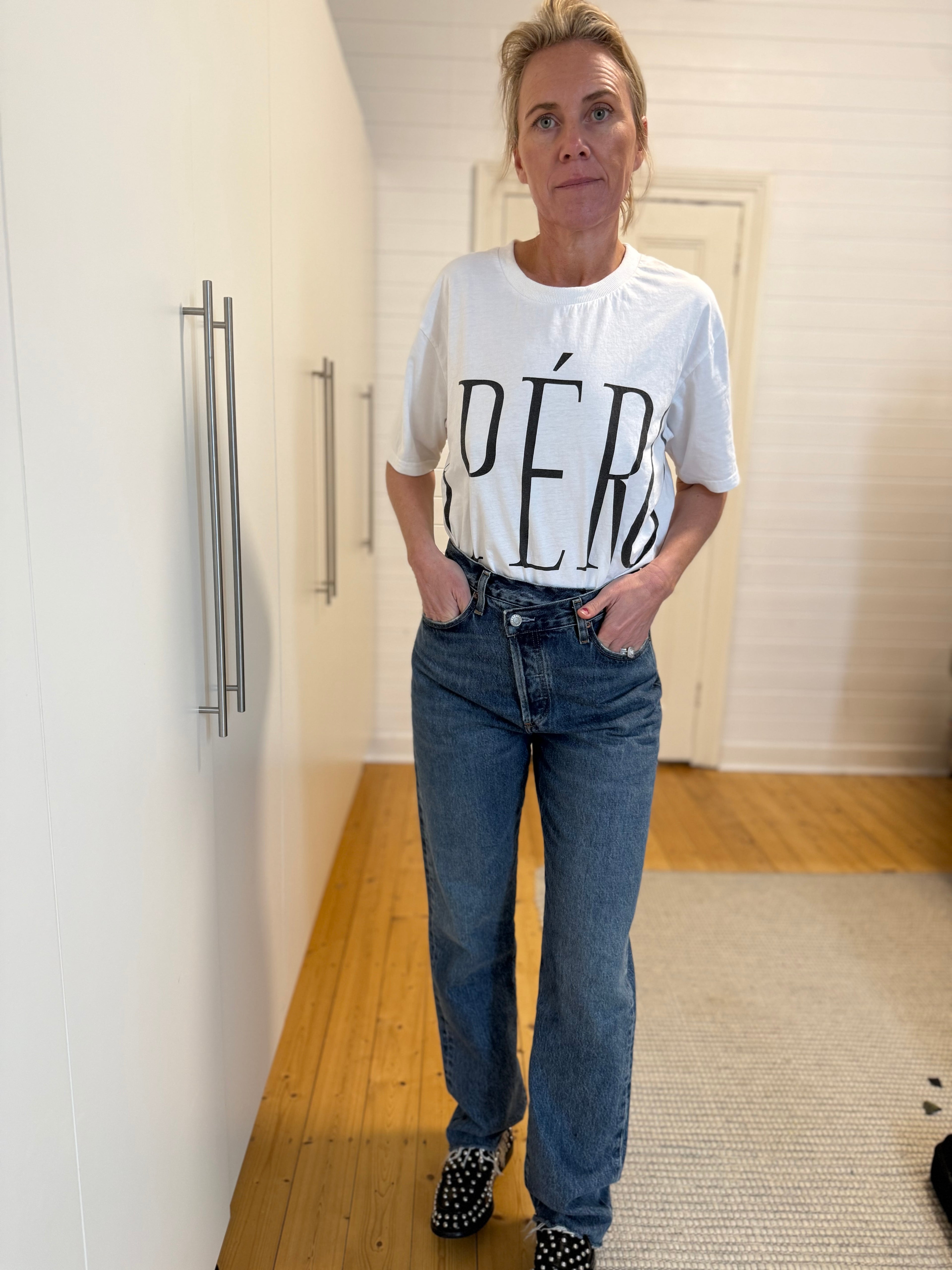 AGOLDE Criss Cross Straight Leg Jeans 27