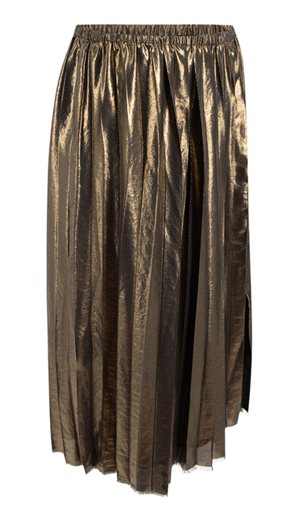 
                  
                    ISABEL MARANT Gold pleated raw hem skirt Small
                  
                
