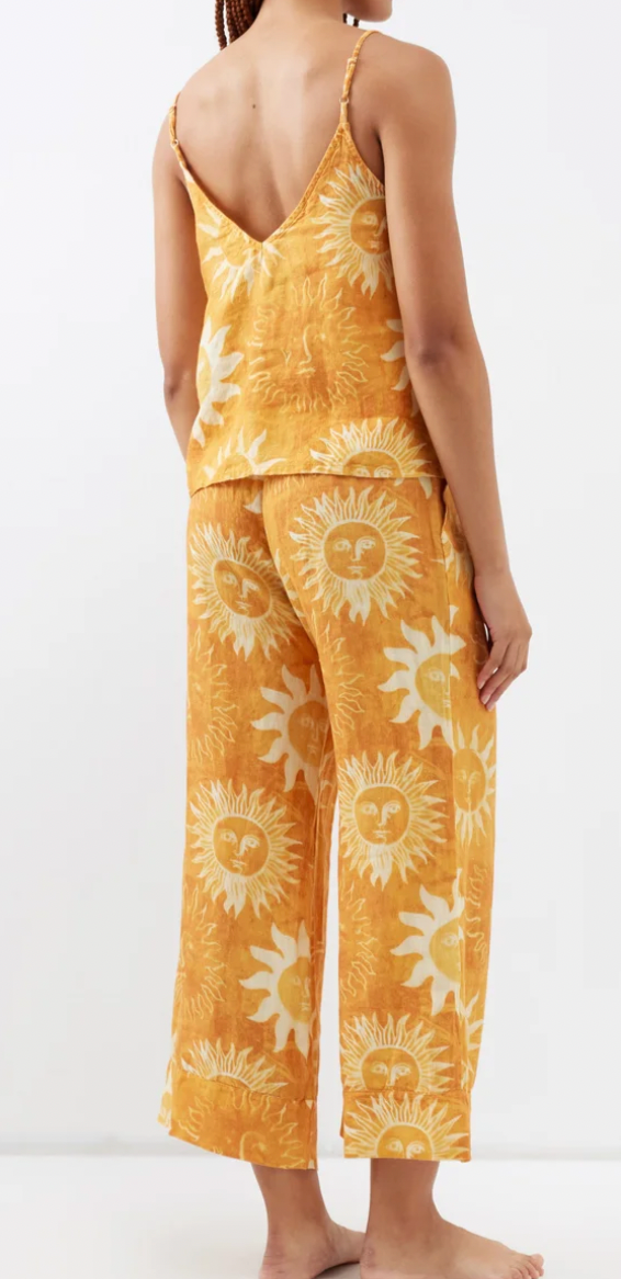 
                  
                    DESMOND & DEMPSEY Sun print linen Pyjamas Medium
                  
                