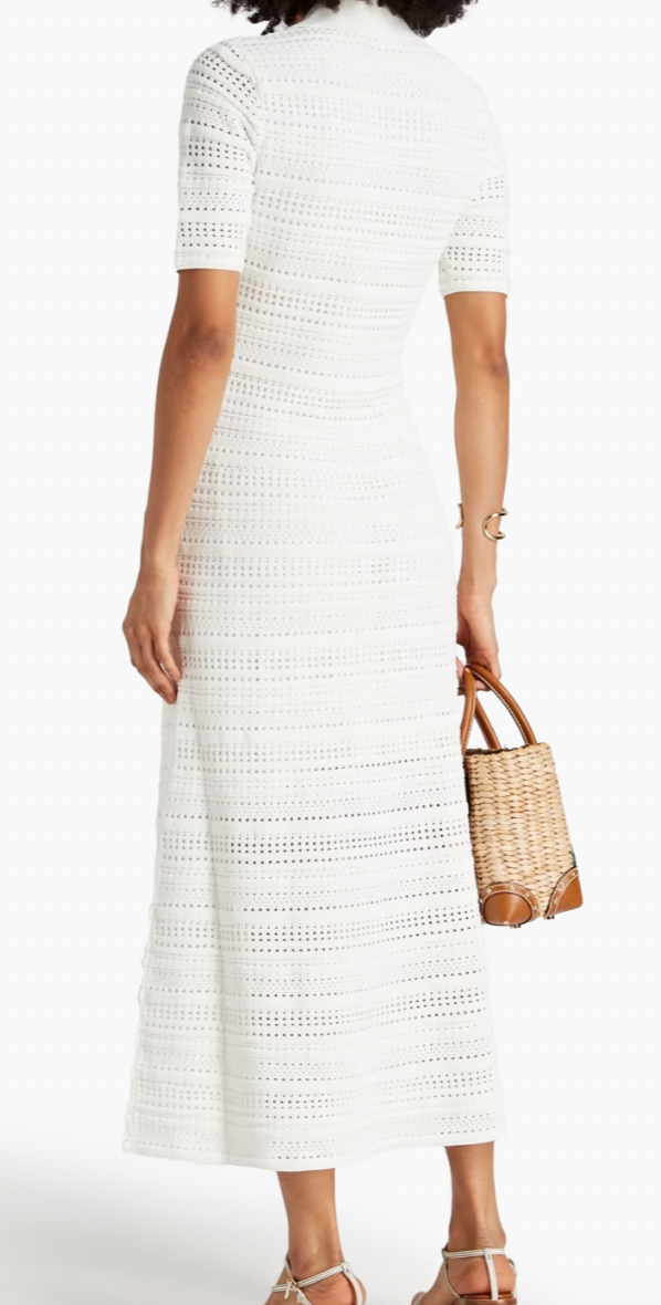 
                  
                    REBECCA VALLANCE Crochet knit midi dress Large
                  
                