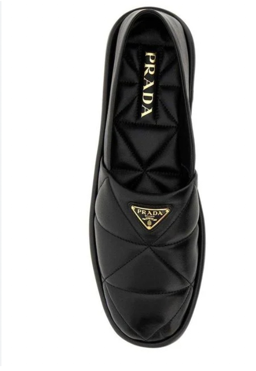 PRADA Logo Quilted Slippers 37