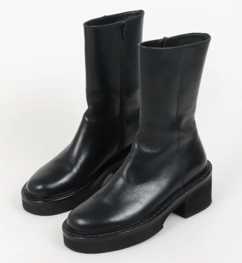 SCANLAN THEODORE	Black leather combat boots 40