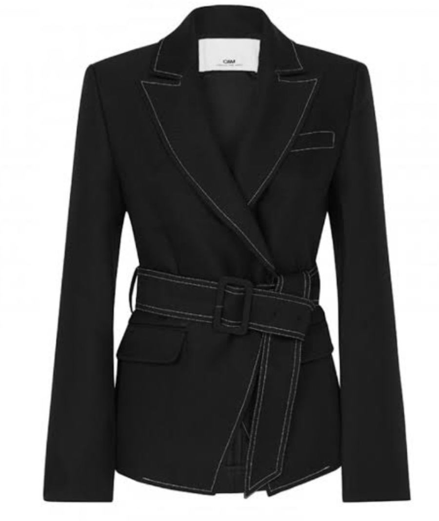 CAMILLA & MARC Faith topstitch twill blazer 12