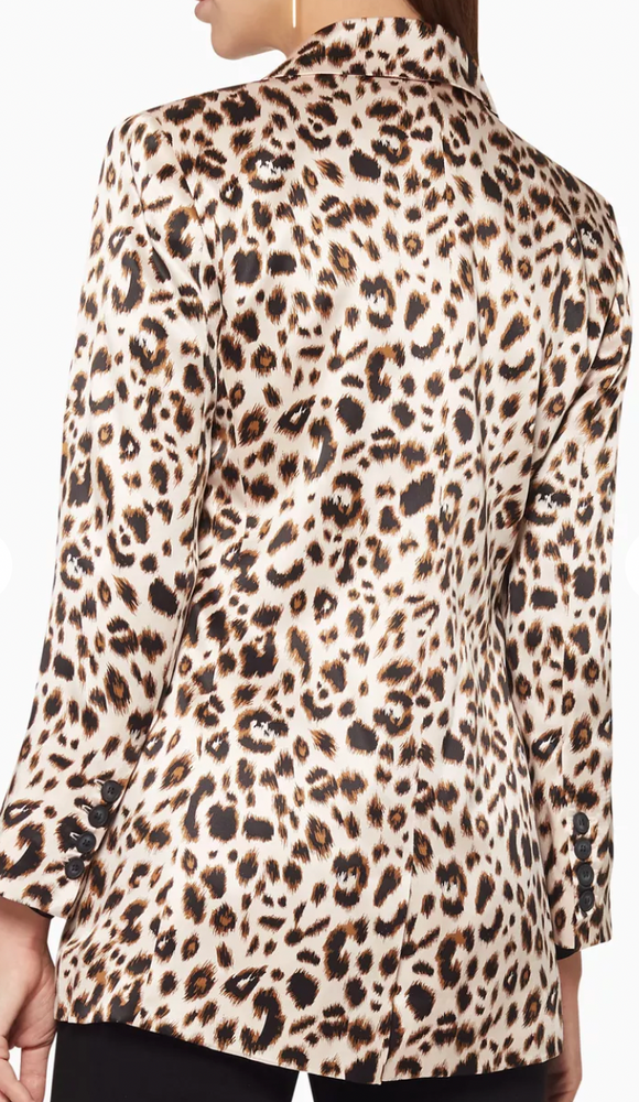 
                  
                    L’AGENCE Taryn Double Breasted Leopard Blazer 0
                  
                