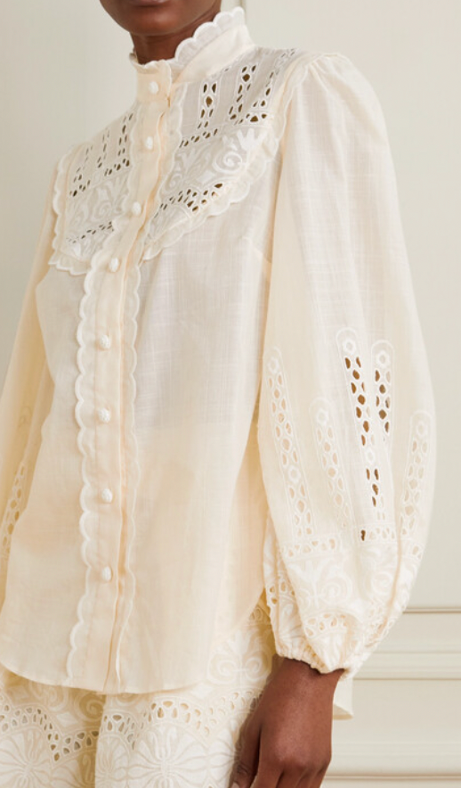 
                  
                    ZIMMERMANN Embroidered Anglaise Cotton Blouse 1
                  
                