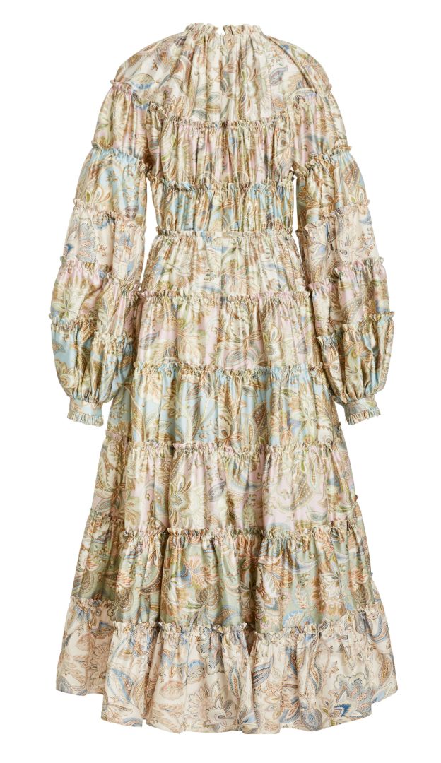 
                  
                    ZIMMERMANN Ladybettle Tiered Paisley wool/silk Dress 0
                  
                