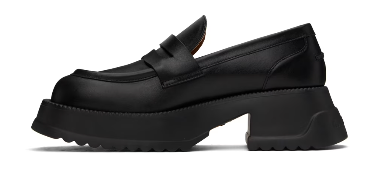 
                  
                    MARNI Black leather platform sole loafers 41
                  
                