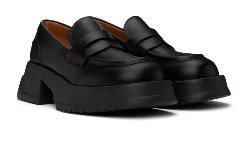 
                  
                    MARNI Black leather platform sole loafers 41
                  
                