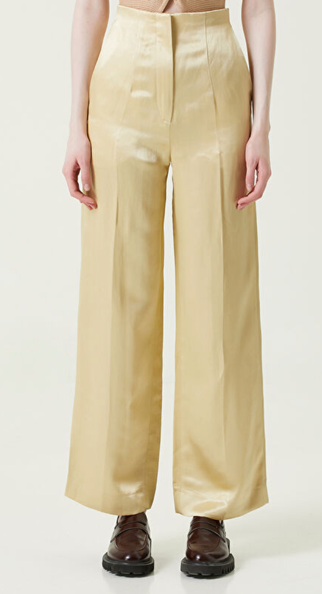 SANDRO	Gold highwaisted pants 36