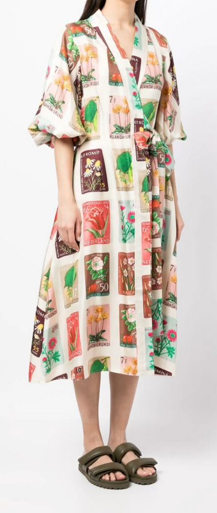 
                  
                    OROTON Postcard Print Wrap Dress 10
                  
                