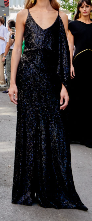JUANJO OLIVA x SEE IOU Black sequins gown 38