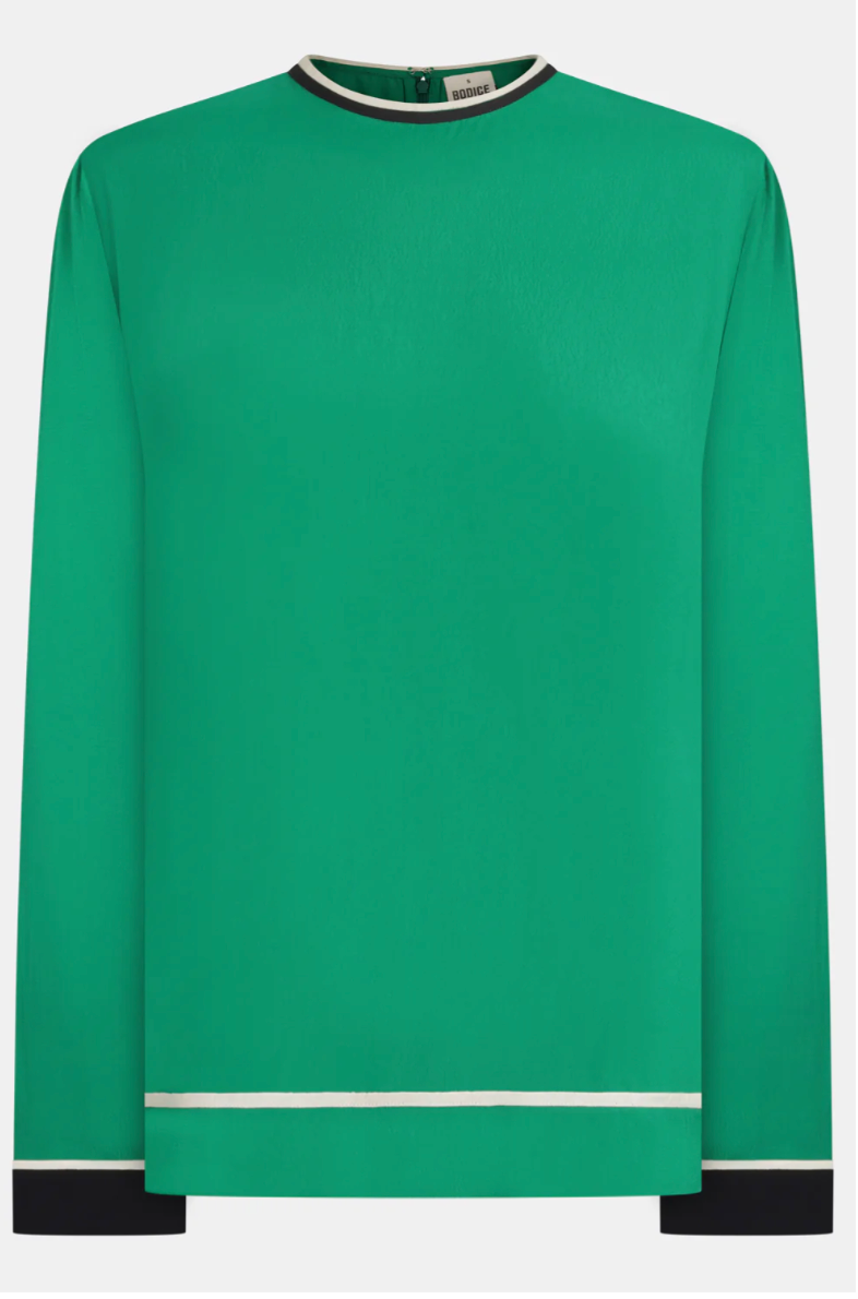 BODICE STUDIOS Green blouse with stripe Medium