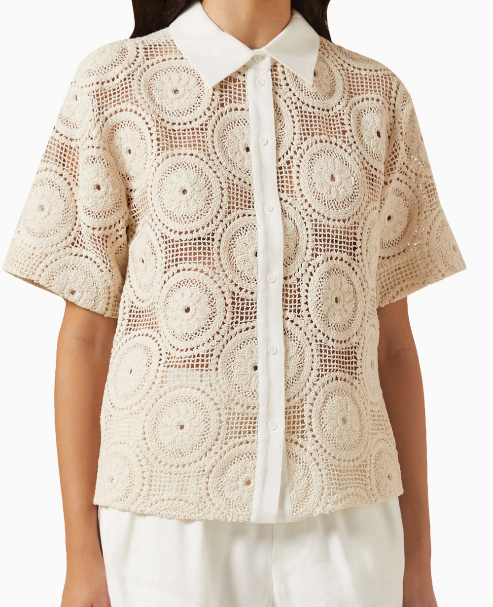SIR Atacama Crochet Shirt in Cotton 1