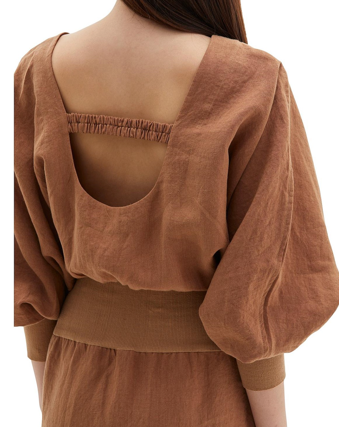 
                  
                    BASSIKE Linen Balloon Sleeve Dress 0
                  
                