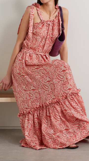 
                  
                    HANNAH Aubrie Belted Paisley Prink Silk Maxi Dress 1
                  
                