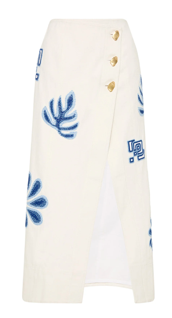 AJE	Esprit embroidered midi skirt 10