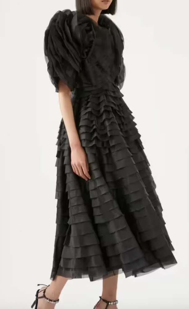 
                  
                    AJE	Amour Ruffle Midi Dress 4
                  
                